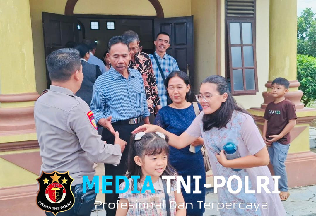 Polres Lampung Tengah Amankan Ibadah Kenaikan Isa Almasih, Wujudkan Rasa Nyaman bagi Jemaat