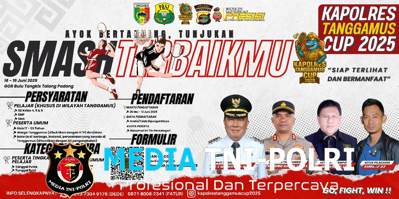 Polres Tanggamus Gelar Turnamen Badminton Usia Dini dan Dewasa, Hadiah Puluhan Juta Rupiah