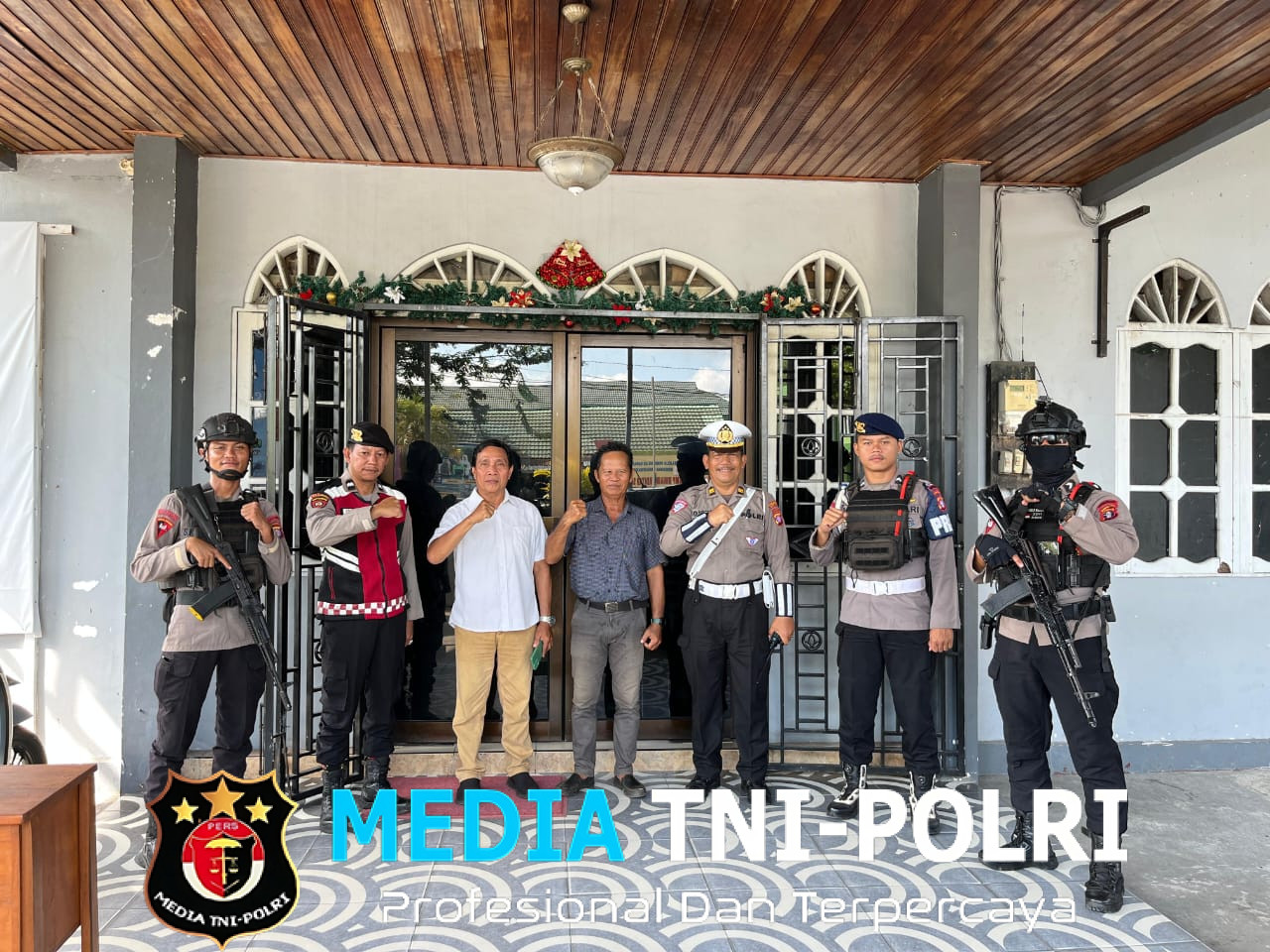 Pastikan Pelaksanaan Ibadah Kenaikan Yesus Kristus Aman, Polres Kotim Laksanakan Pengamanan Gereja