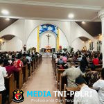 Amankan Perayaan Kenaikan Yesus Kristus, Polres Lampung Tengah Gelar Apel Siaga dan Patroli ke Gereja-Gereja