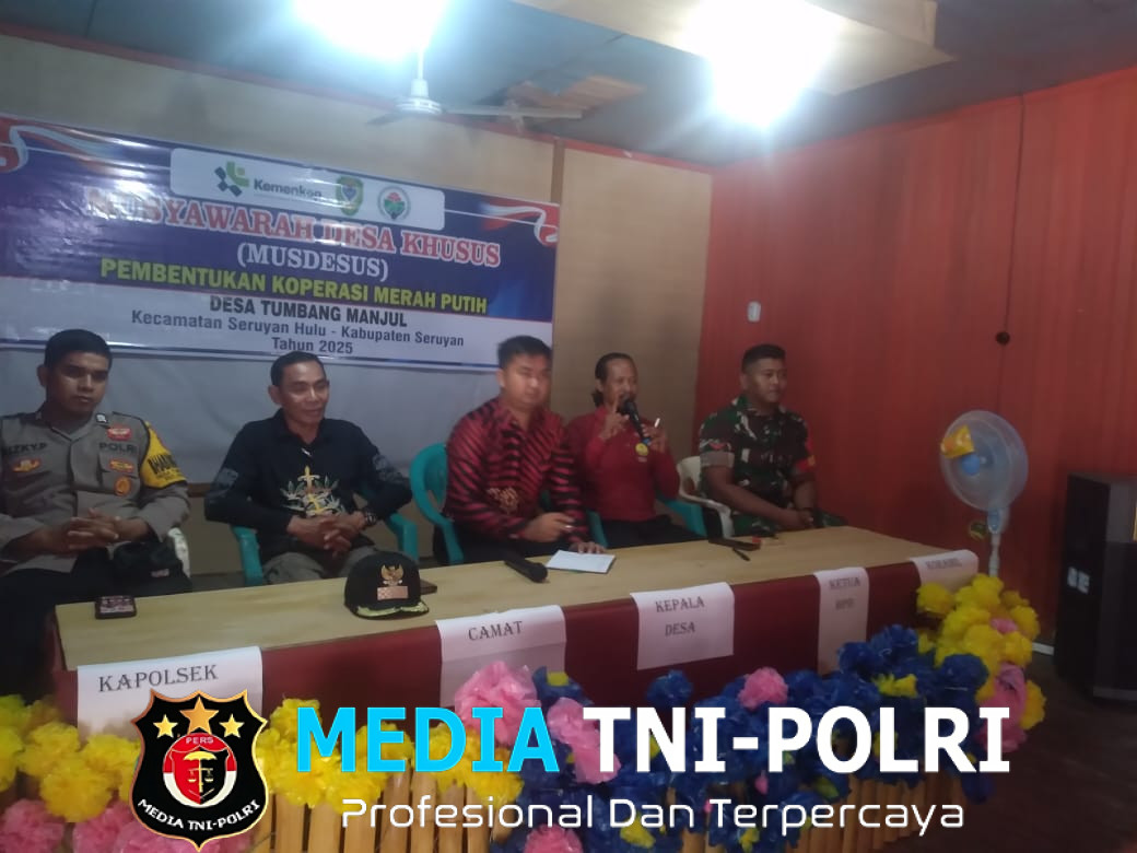 Babinsa Koramil 1015-13/Seruyan Hulu Dampingi Pembentukan Koperasi Merah Putih di Desa Tumbang Manjul