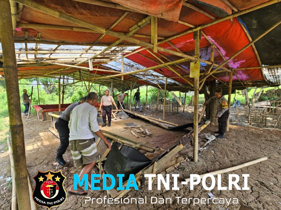 Respon Cepat Polisi, Arena Sabung Ayam di Desa Pangadegan Pasar Kemis Dibongkar Bersama Warga
