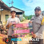 Cegah Karhutla Bhabinkamtibmas Polsek Meranti Laksanakan Himbauan Kepada Masyarakat