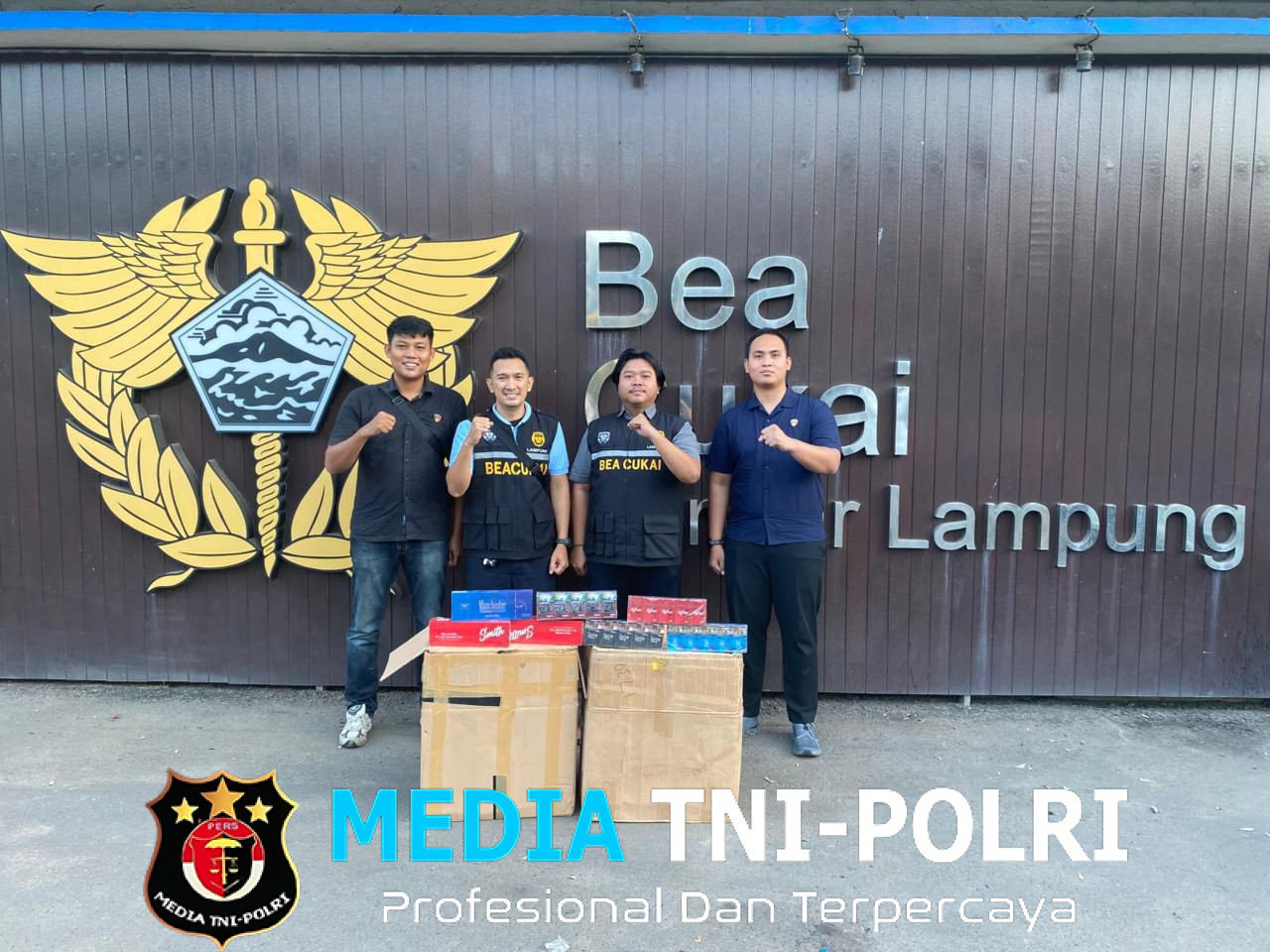 Sat Reskrim Polres Lampung Utara Amankan Penjual Rokok Ilegal, 25.800 Batang di Sita