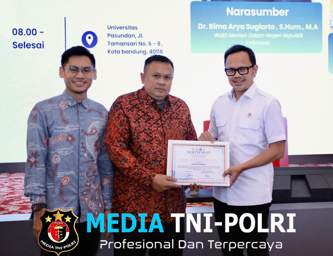 Di Kuliah Umum Unpas, Wamendagri Bima Tekankan Pentingnya Digitalisasi Pemerintahan Menuju Indonesia Emas 2045