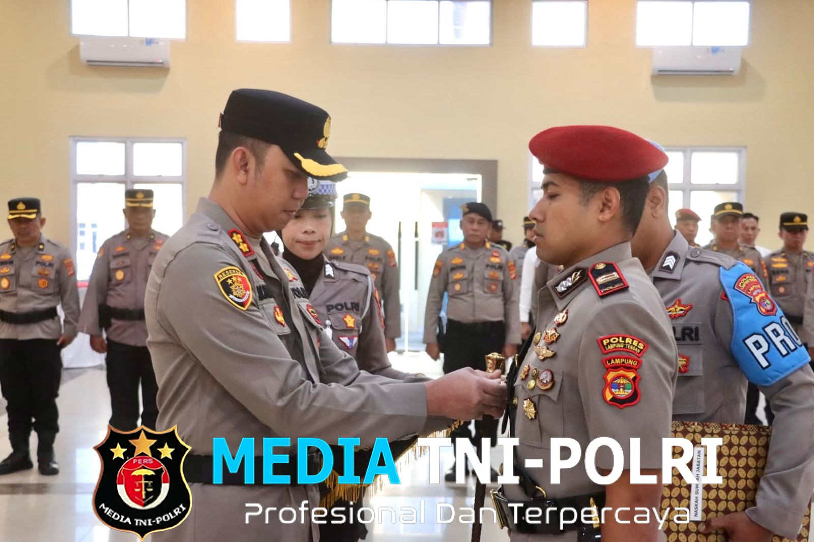 Rotasi Jabatan, Kapolres Lampung Tengah Pimpin Langsung Upacara Pelantikan Kasat Reskrim