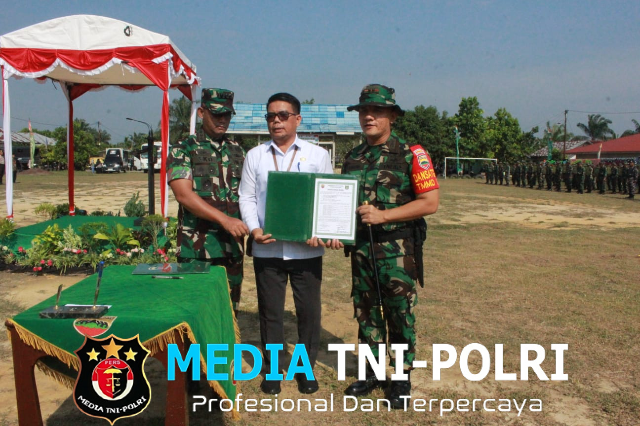 TMMD ke-124 di Bukit Kayu Kapur Dumai Resmi Ditutup oleh Kasrem 031/Wira Bima