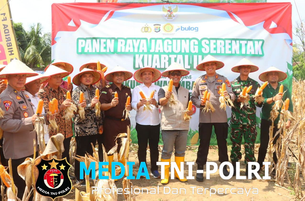 Polres Lampung Tengah Gelar Panen Raya Jagung Serentak Dukung Ketahanan Pangan Nasional