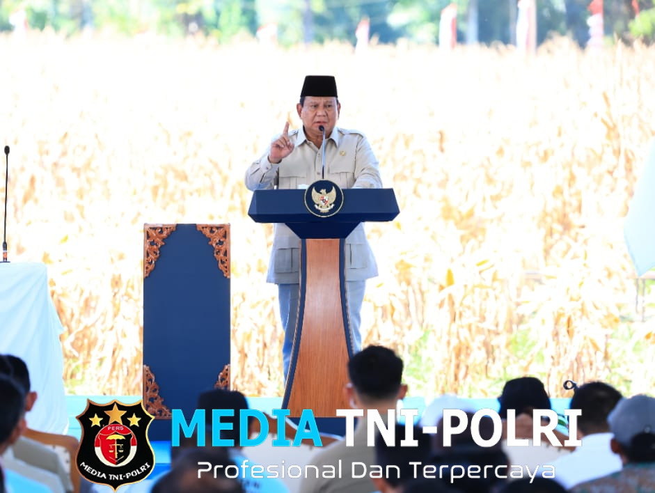 Presiden Prabowo Bahagia Bisa Panen Raya Jagung Bersama Polri