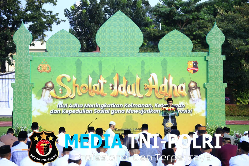 Gelar Salat Idul Adha, Jajaran Polri Tingkatkan Kepedulian Demi Persatuan