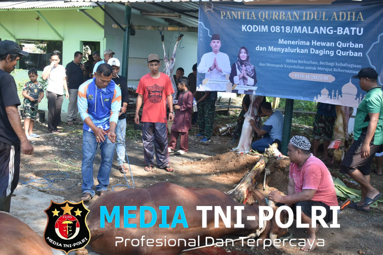 Kodim 0818/Malang-Batu Salurkan Daging Kurban Idul Adha 1446 H/2025 M untuk Masyarakat