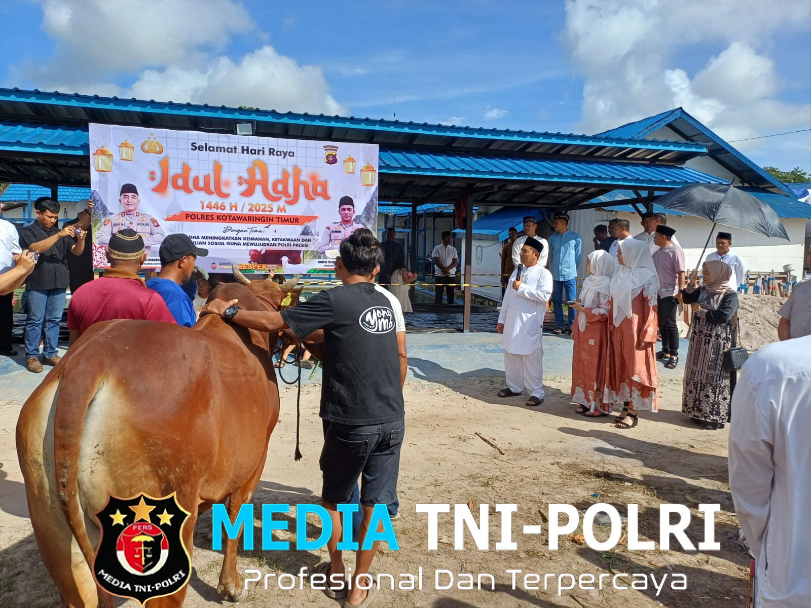 Polres Kotim Sembelih Hewan Qurban pada Hari Raya Idul Adha 1446 Hijriah