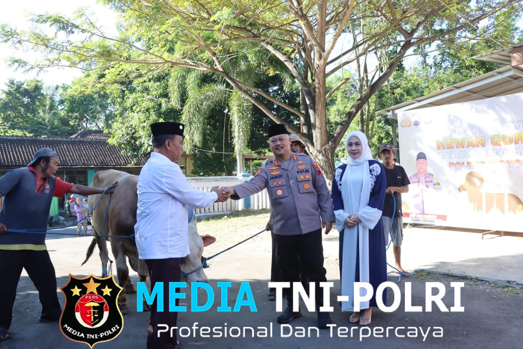 Hari Raya Idul Adha 1446 H, Polres Wonogiri Serahkan 22 Hewan Qurban