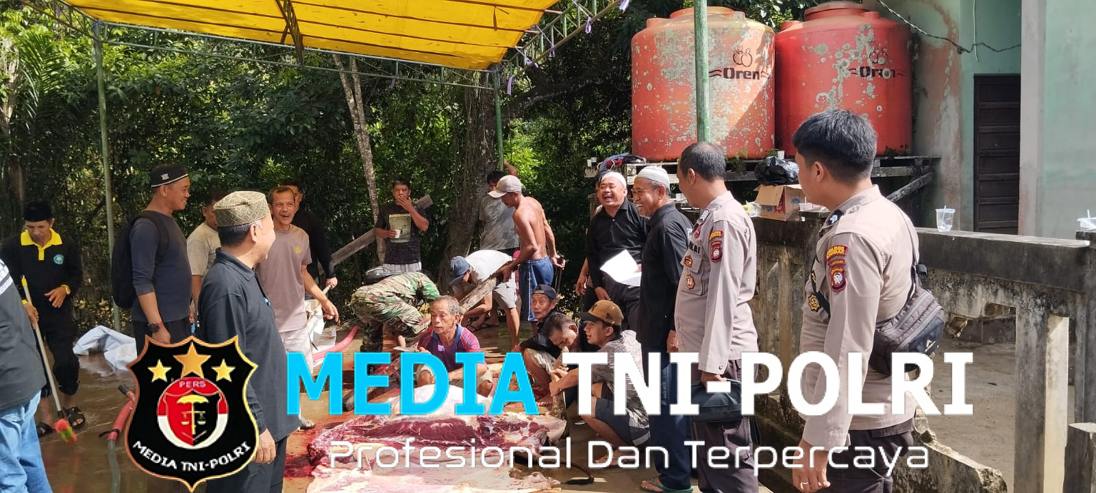 Polsek Mempawah Hulu Pantau Pemotongan Hewan Kurban