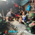 Satgas Yonif 521/DY Berikan Sosialisasi dan Layanan Kesehatan Bagi Warga Distrik Benawa