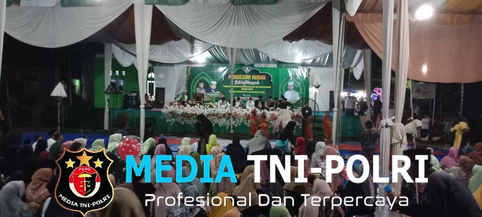 Polsek Tumijajar Laksanakan Pengamanan Acara Pengajian akbar Haflah Akhirusanah Ponpes Nurul Qur’an di Kelurahan Dayamurni