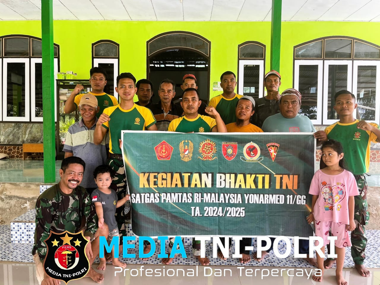 Satgas Pamtas Yonarmed 11 Kostrad Hadirkan Kebersamaan dan Kepedulian di Perbatasan