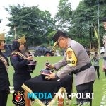 Polda Lampung Gelar Upacara Penyerahan Air Suci dalam Rangka Hari Bhayangkara ke 79