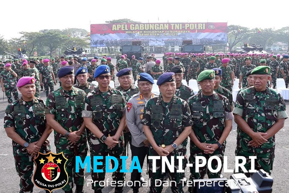 Komandan Pasmar 2 Hadiri Apel Gabungan TNI-POLRI Wilayah Kogartap III/Surabaya