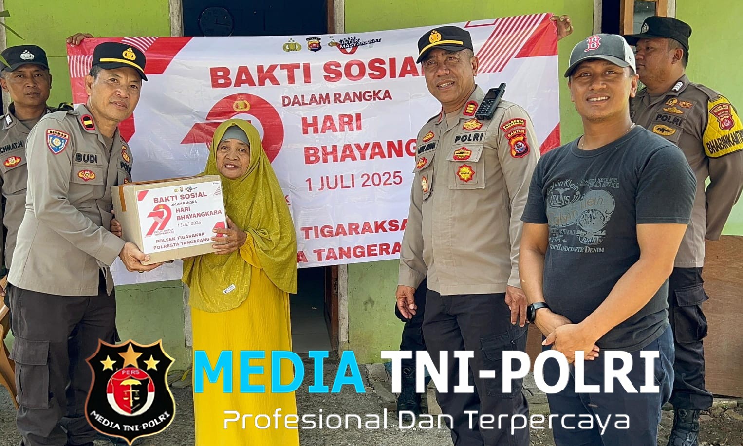Kapolsek Tigaraksa dan Jajaran Gelar Bakti Sosial dalam Rangka HUT Bhayangkara ke-79