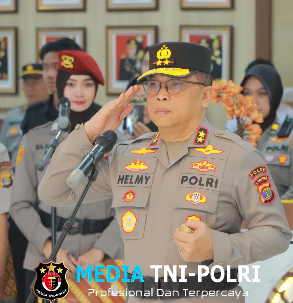 Kapolda Lampung Pimpin Upacara Pemuliaan Nilai-Nilai Tribrata Peringati HUT ke-79 Bhayangkara