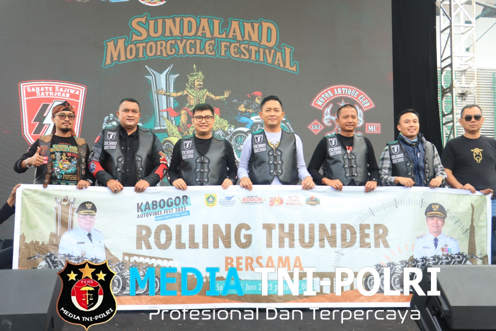 Kapolres Bogor Berikan Himbauan Safety Riding Di Acara Auto Vibes Rolling Thunder Bersama Bupati Bogor dan Forkopimda