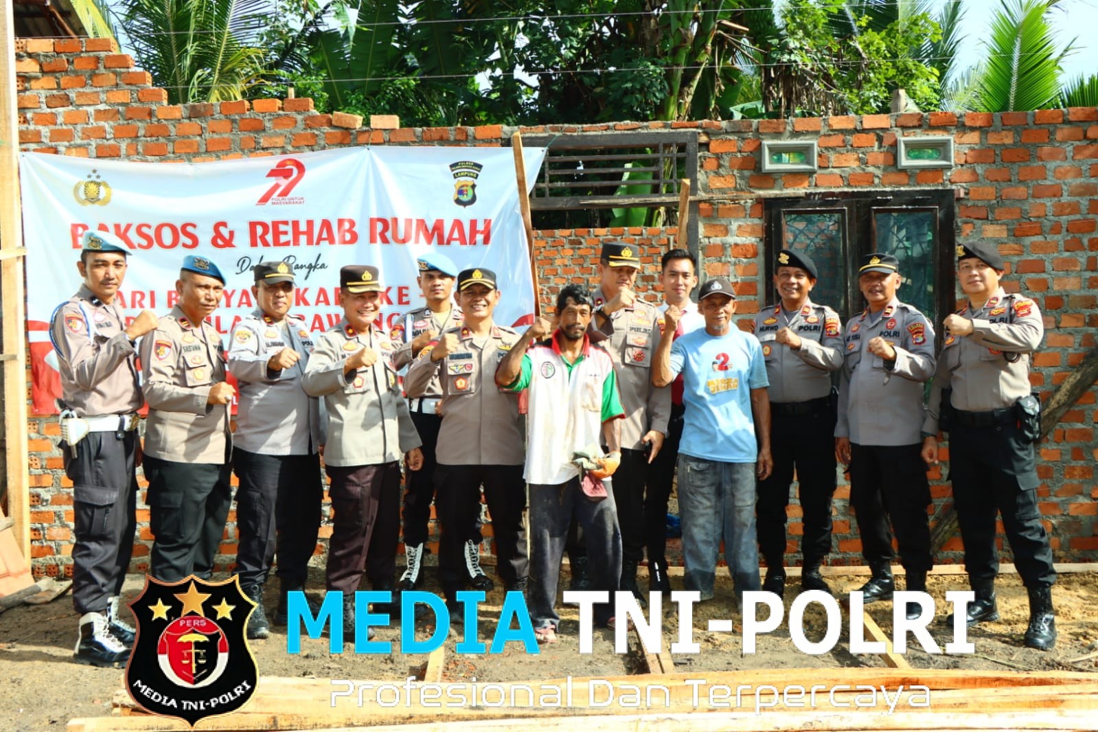 Polres Tulang Bawang Barat Gelar Bedah Rumah Jelang Hari Bhayangkara Ke-79, Wujud Kepedulian Polri untuk Masyarakat