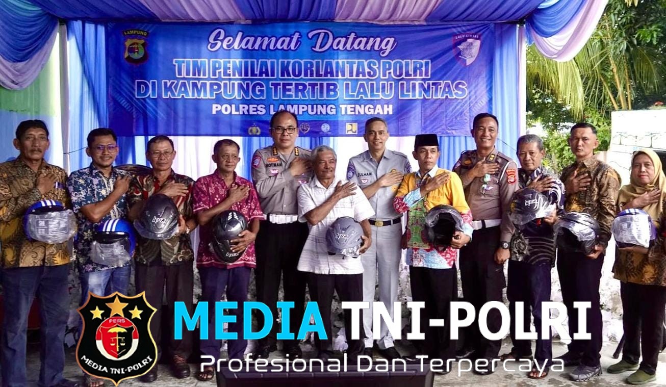 Korlantas Polri Lakukan Penilaian Kampung Tertib Lalu Lintas di Lampung Tengah