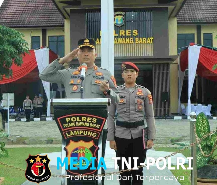 Kapolres Tulang Bawang Barat Gelar Upacara Kenaikan Pangkat Periode 1 Juli 2025