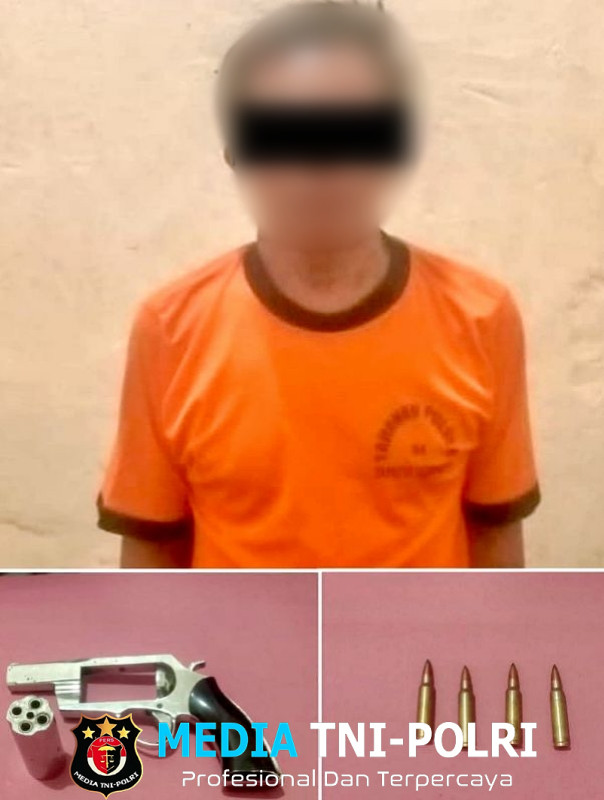 Miliki Senpira Berikut Amunisi, Seorang Nelayan Ditangkap Polsek Seputih Surabaya