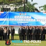 Polres Bogor Gelar Upacara Peringatan HUT Bhayangkara ke-79 di Lapangan Tegar Beriman