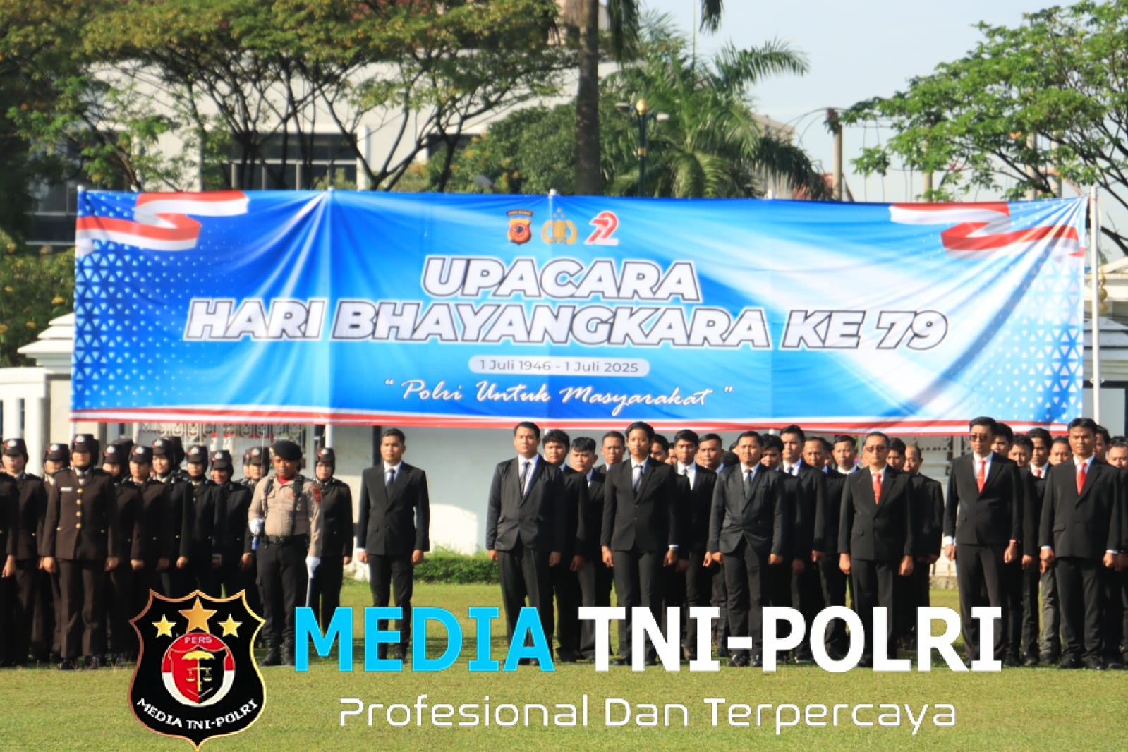 Polres Bogor Gelar Upacara Peringatan HUT Bhayangkara ke-79 di Lapangan Tegar Beriman