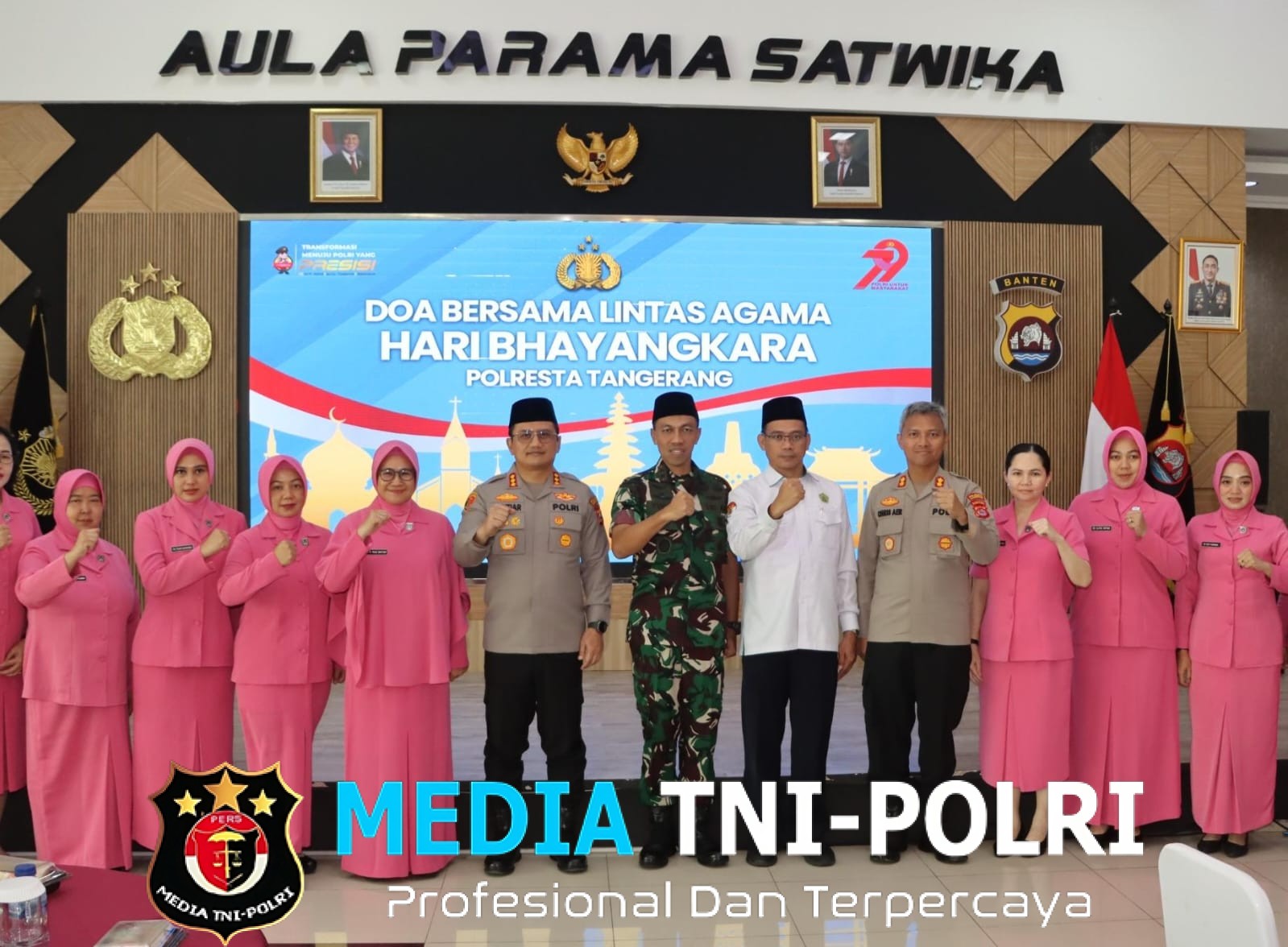 Doa Bersama Lintas Agama, Polresta Tangerang Kukuhkan Semangat Persatuan di Hari Bhayangkara ke-79