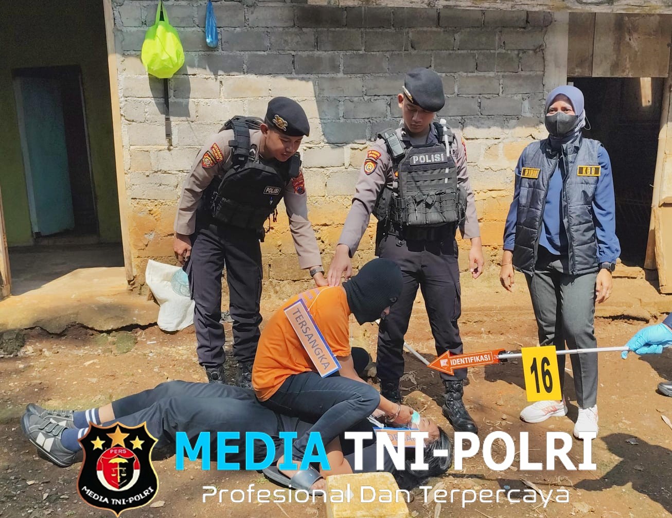 Polres Wonogiri Turunkan Personil Amankan Rekonstruksi Pembunuhan Terhadap Wanita di Ngadirojo