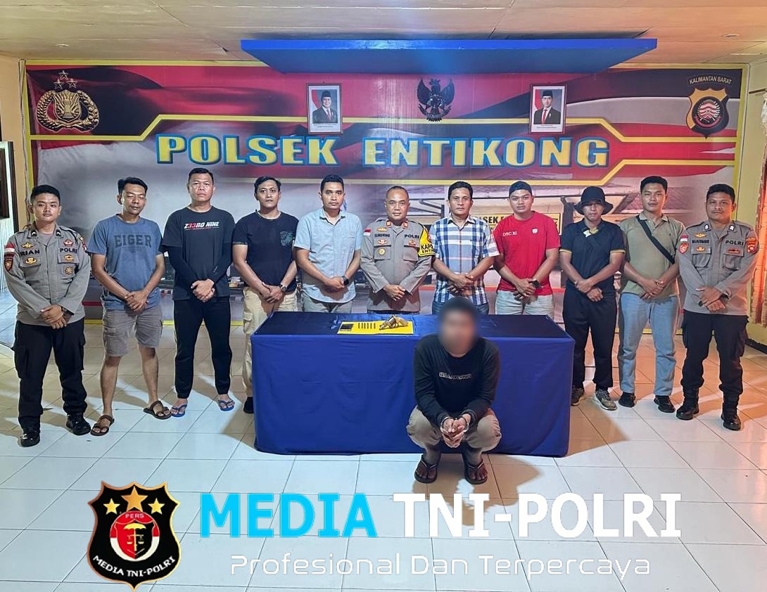 Polsek Entikong Amankan Pria Diduga Miliki Senpi Rakitan di Jalur Lintas Negara