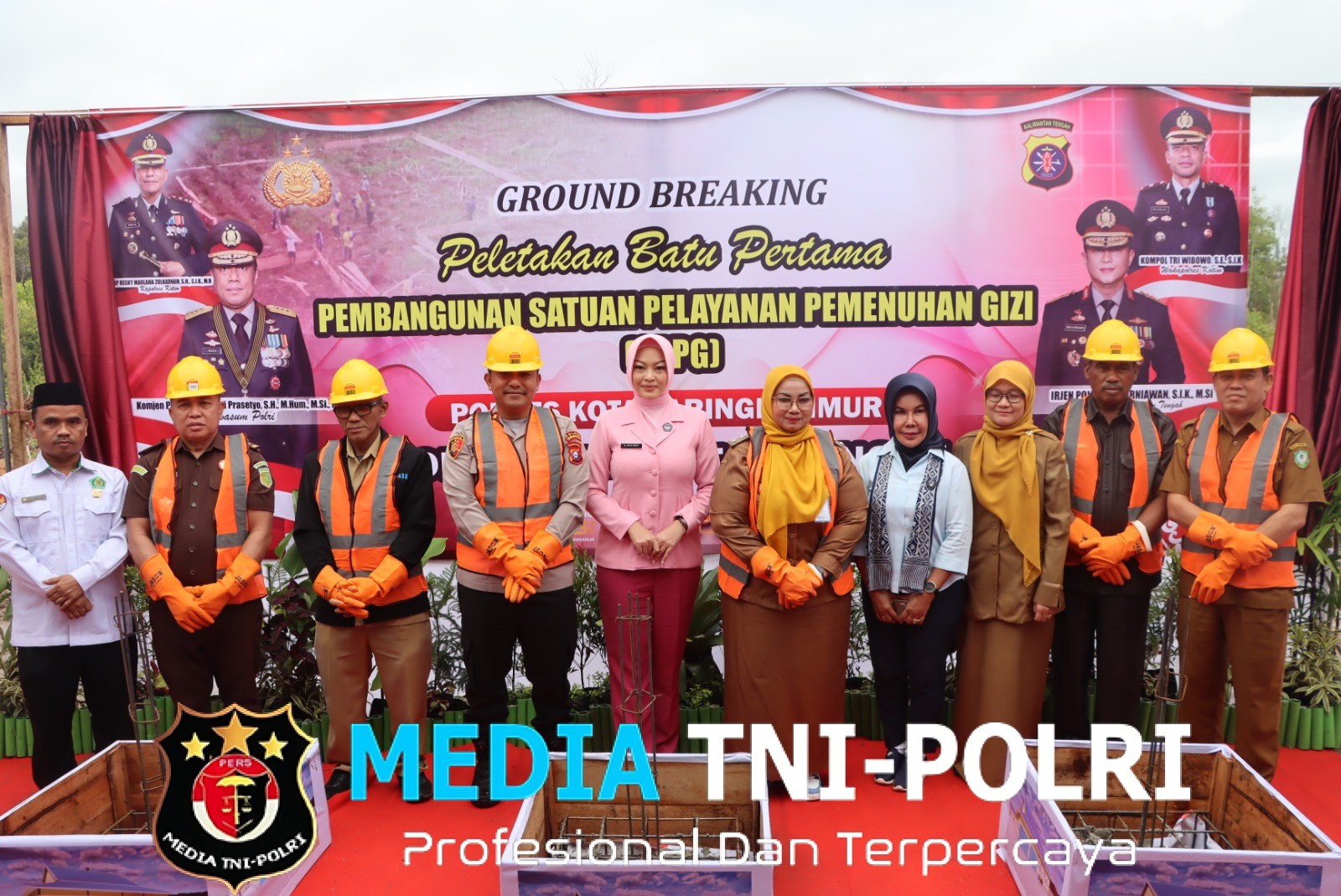 Polres Kotim Mengikuti Taklimat Awal Audit Kinerja dan Ground Breaking Pembangunan SPPG