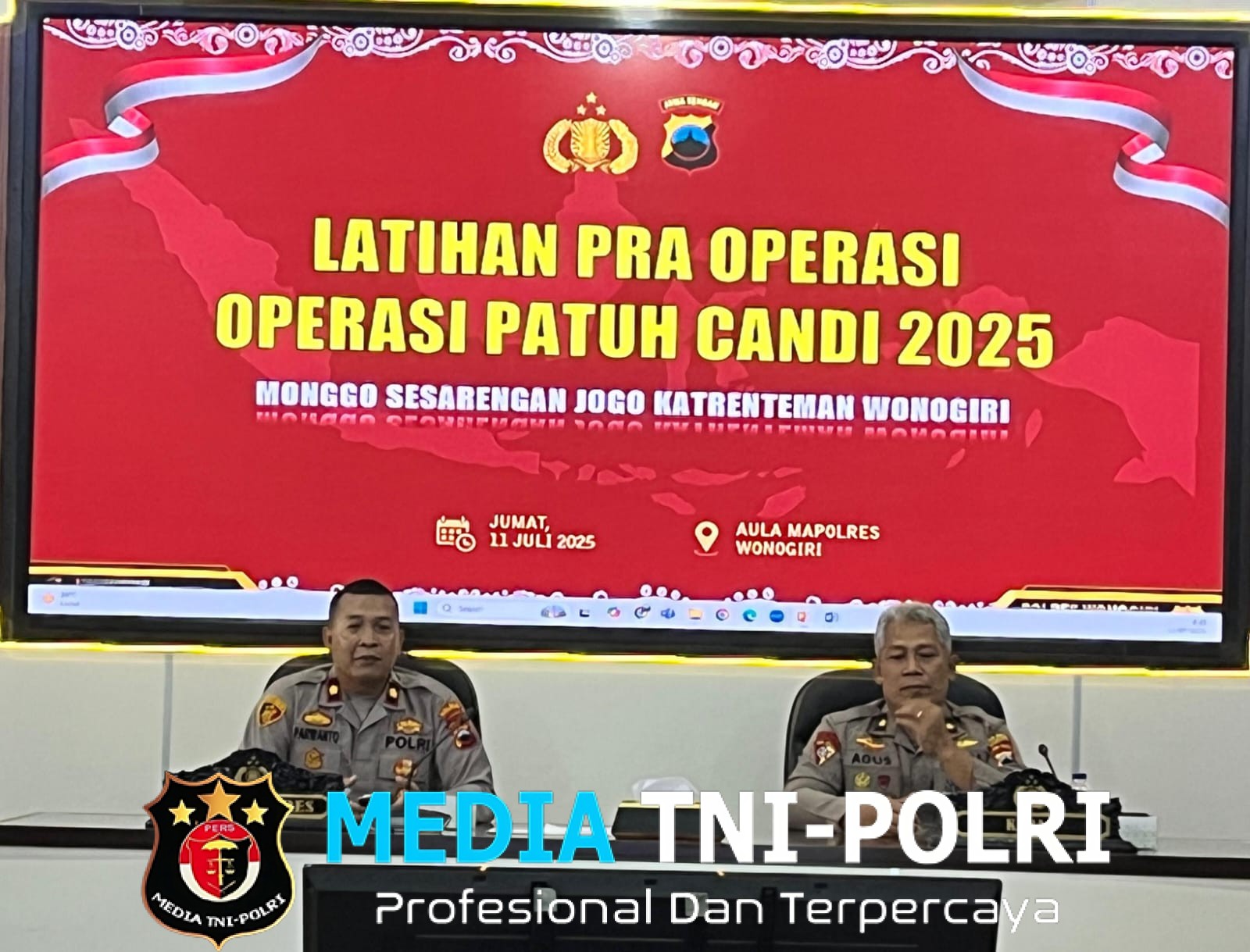 Polres Wonogiri Ikuti Latihan Pra Operasi Patuh Candi 2025 Lewat Zoom Meeting