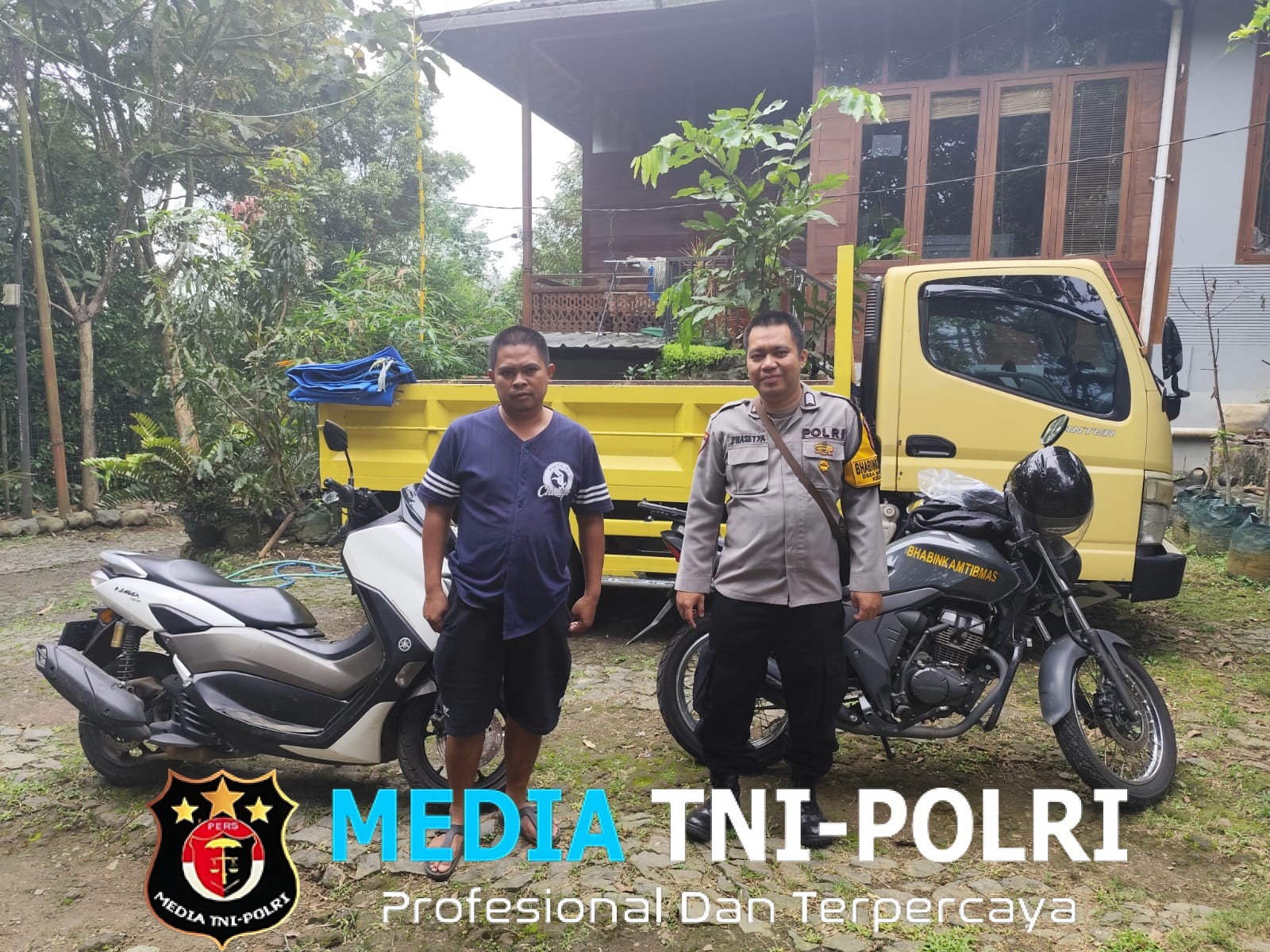 Bhabinkamtibmas Polsek Ciawi Aktif Sambangi Warga, Sampaikan Edukasi Kamtibmas dan Ketahanan Pangan