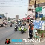 Wujudkan Kamseltibcarlantas, Polsek Ciampea Sigap Atur Lalu Lintas Pagi Hari