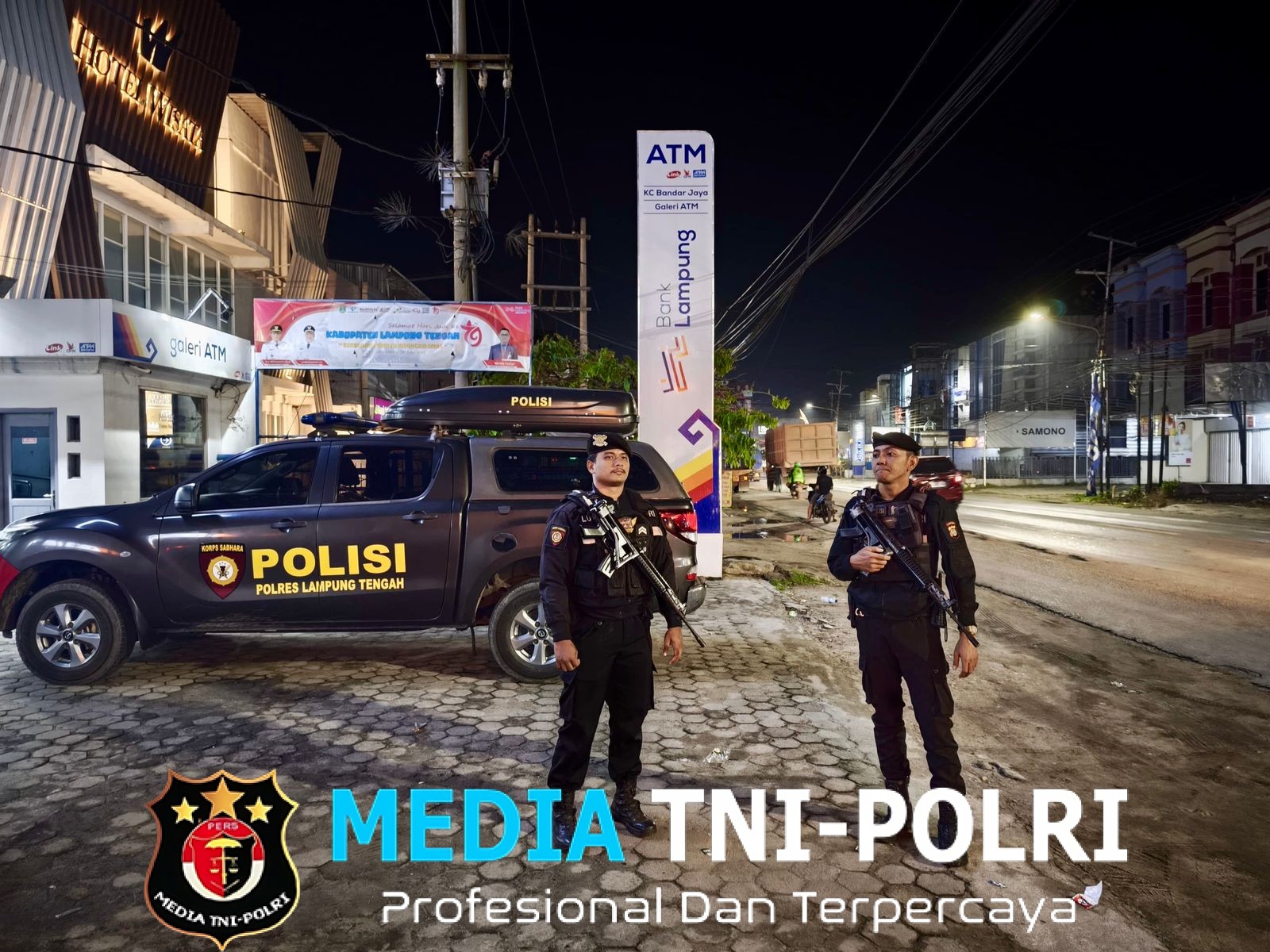 Sat Samapta Polres Lampung Tengah Gencarkan Patroli Malam Cegah Aksi Kriminalitas