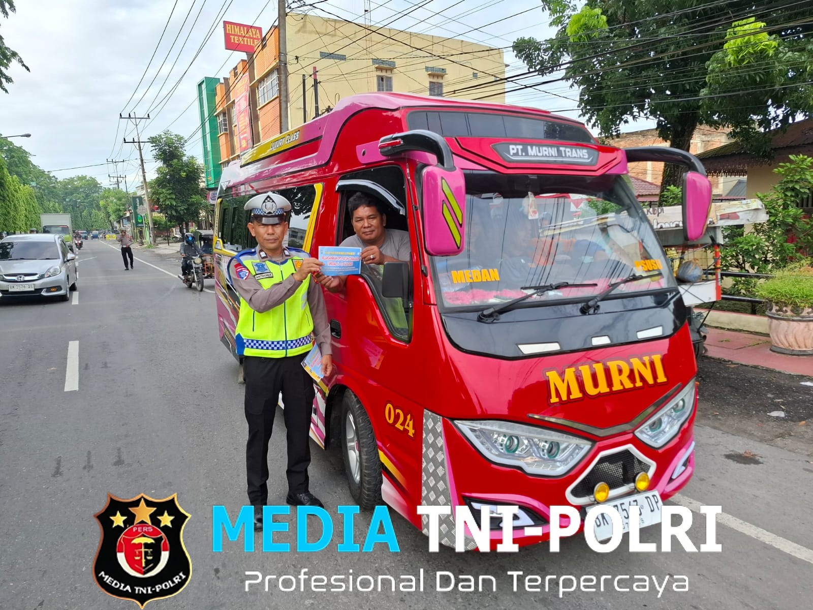 Operasi Patuh Toba 2025, Subsatgas Preventif Polres Langkat Melaksanakan Penyuluhan Lalu Lintas