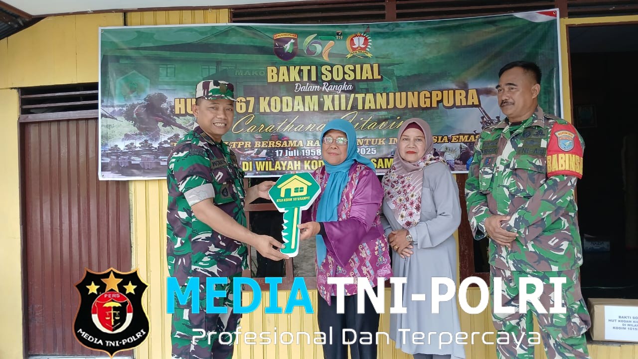 Sambut HUT Kodam XII/Tanjungpura Ke 67,Kodim 1015/Sampit Gelar Bedah RTLH