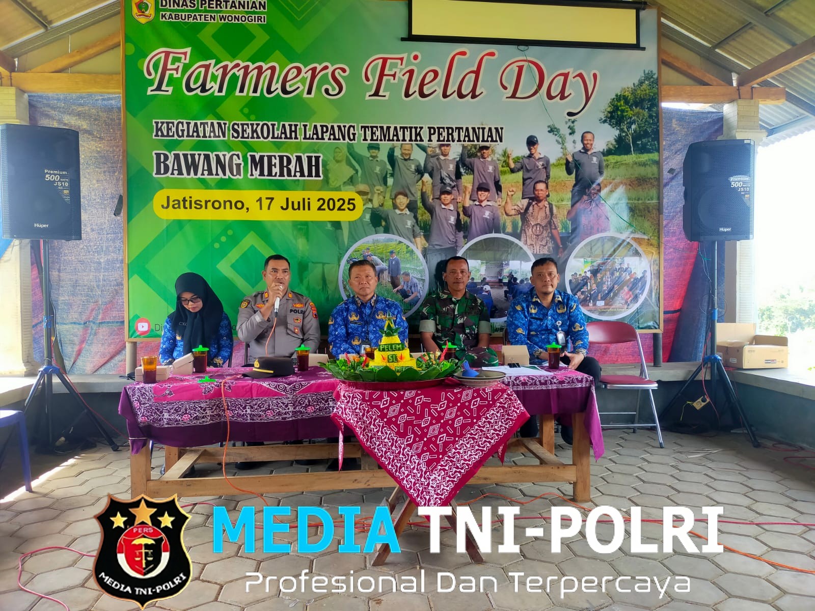 Tingkatkan Ketahanan Pangan, Kapolsek Jatisrono Hadiri Farmers Field Day Bawang Merah