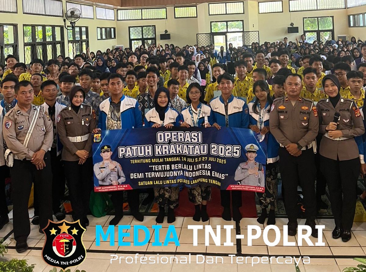 Satlantas Polres Lampung Tengah Gelar Sosialisasi Ops Patuh Krakatau 2025 di SMAN 1 Terbanggi Besar