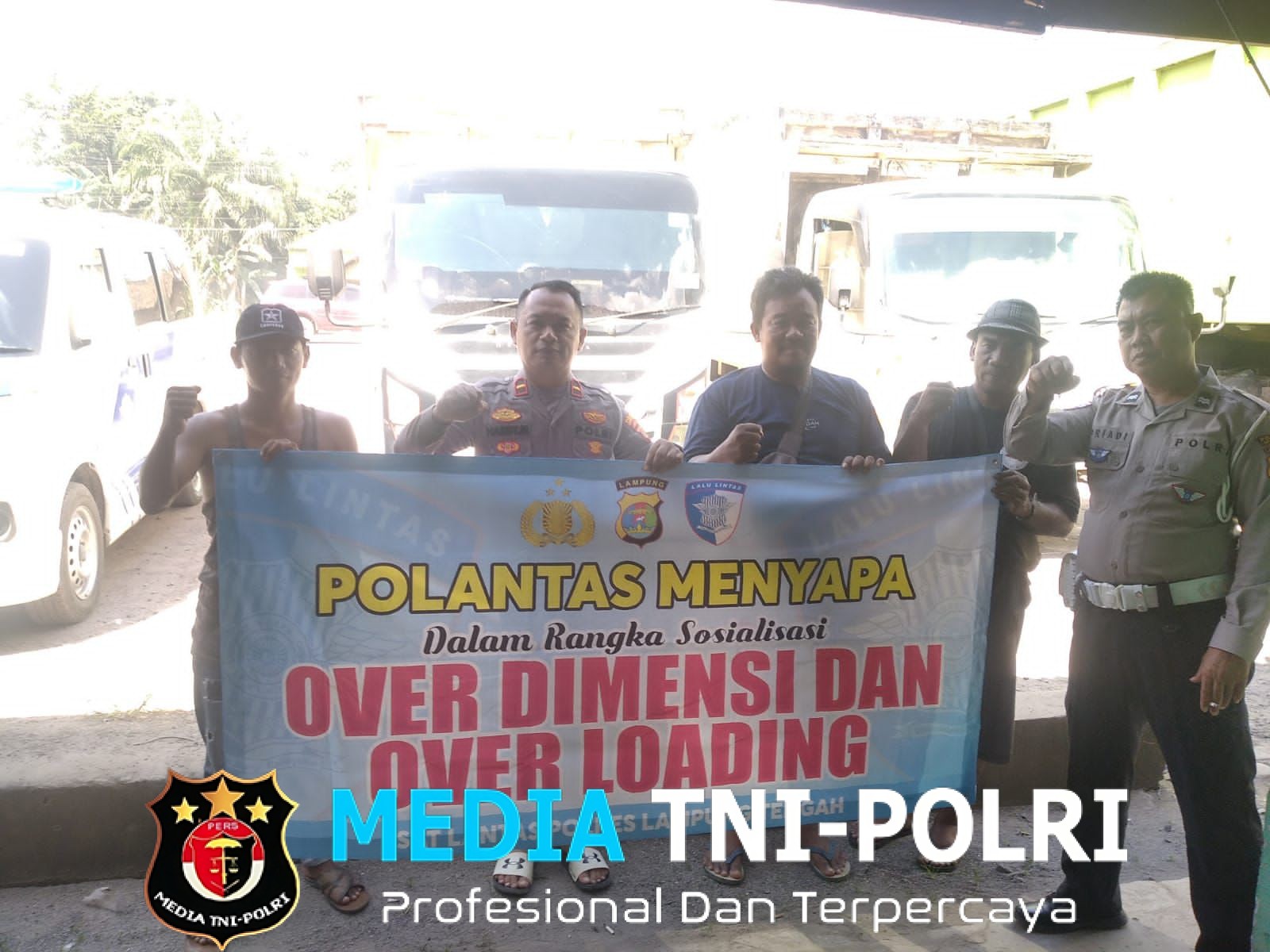 Operasi Patuh Krakatau 2025 Satlantas Polres Lampung Tengah Sapa Pengemudi Angkutan Barang, Tekan Pelanggaran ODOL