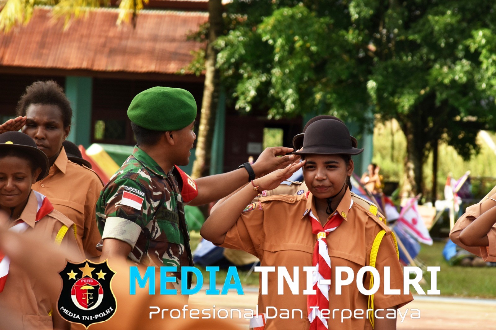 Membentuk Karakter Tangguh Babinsa Latih 324 Siswa Baru SMA Negeri 3 Merauke