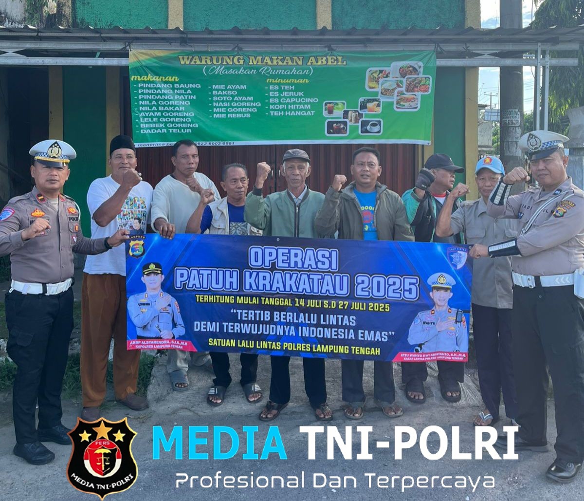 Operasi Patuh Krakatau 2025 Satlantas Lampung Tengah Sapa Ojek Pengkolan di Simpang Garuda
