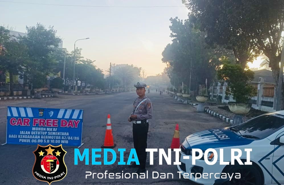 Pemda dan Polres Lampung Tengah Gelar Car Free Day di Tugu Canang Pepadun, ini Tujuannya