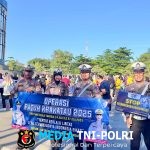 Operasi Patuh Krakatau 2025, Satlantas Polres Lampung Tengah Edukasi Masyarakat di Car Free Day Tugu Canang Pepadun