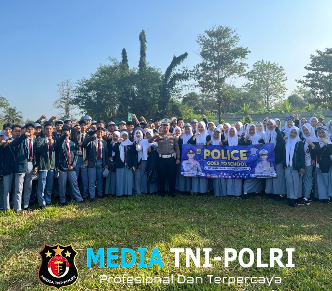 Ops Patuh Krakatau 2025, Satlantas Polres Lampung Tengah Ajak Pelajar Tertib Berlalu Lintas